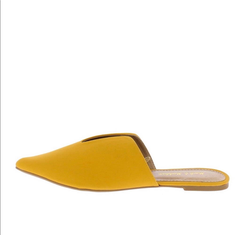 Mustard Slit Front Flats - Picture 3 of 4